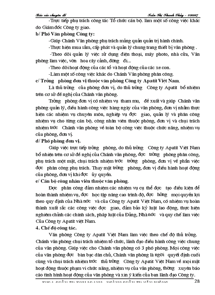 image for page Thực trạng công tác văn phòng tại Công ty Apatít Việt Nam