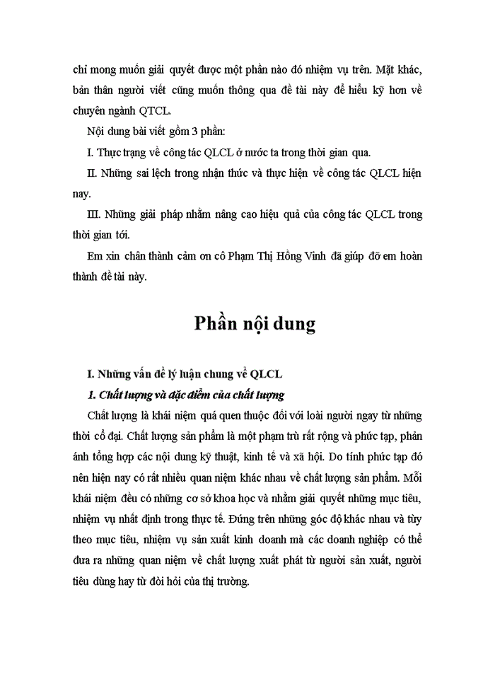 image for page Những sai lệch trong nhận thức và thực hiện về công tác QLCL ở Việt Nam hiện nay