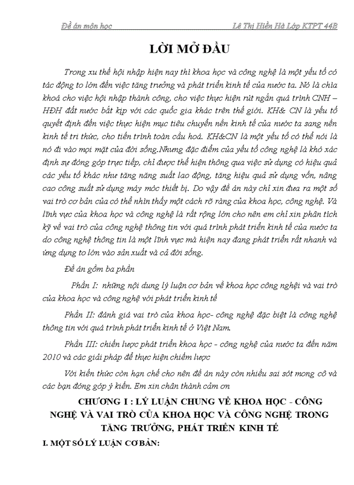 image for page Vai trũ của Khoa học và công nghệ đối với phát triển kinh tế ở Việt Nam