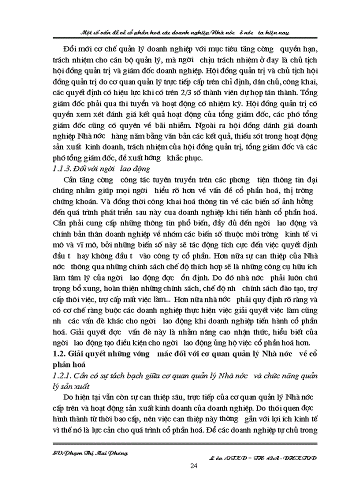 image for page Một số vấn đề về Cổ phần hóa các doanh nghiệp Nhà nước ở nước ta hiện nay
