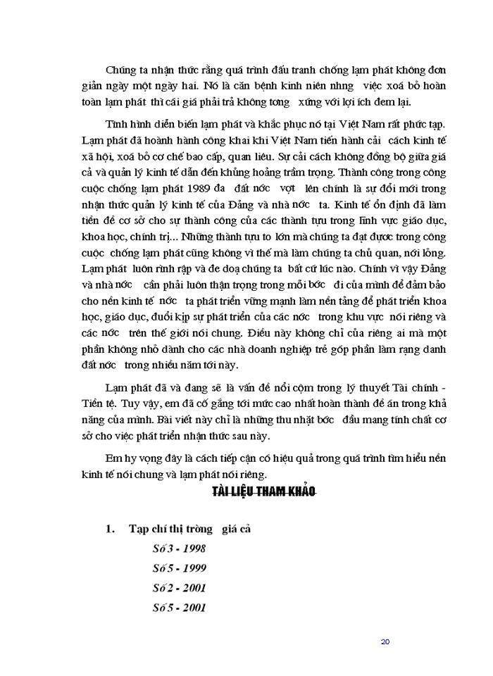 image for page Lạm phát và biện pháp khắc phục ở Việt Nam