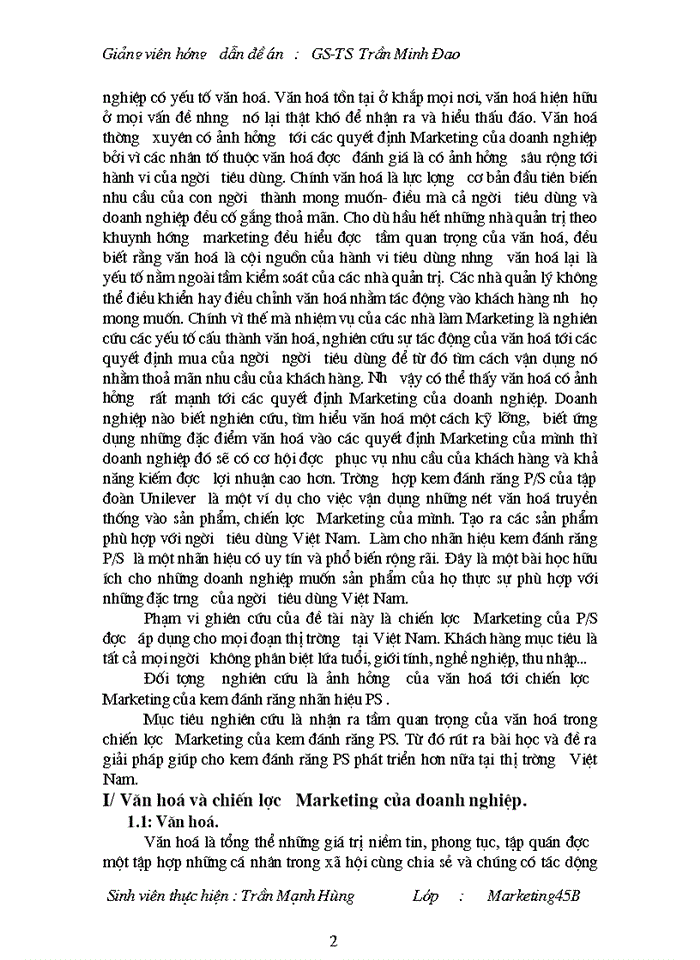 image for page Chiến lược Marketing của sản phẩm kem đánh răng P S