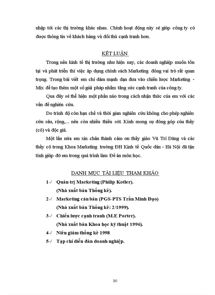 image for page Chiến lược Marketing -mix cho cạnh tranh nhãn hiệu của Công ty bia Hà Nội