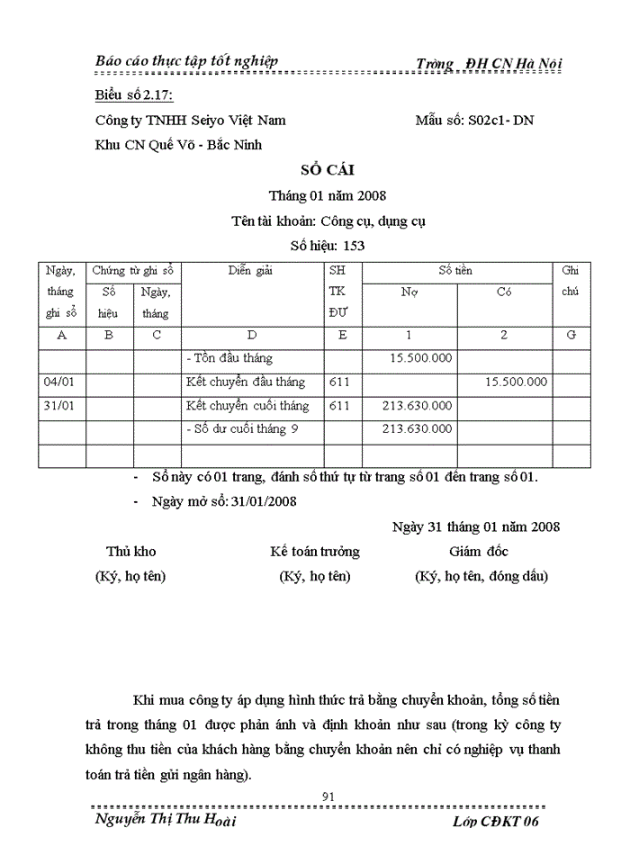 image for page Thực trạng tổ chức công tác hạch toán Kế toán nguyờn vật liệu công cụ dụng cụ tại công ty Trách nhiệm Hữu hạn Seiyo Việt Nam