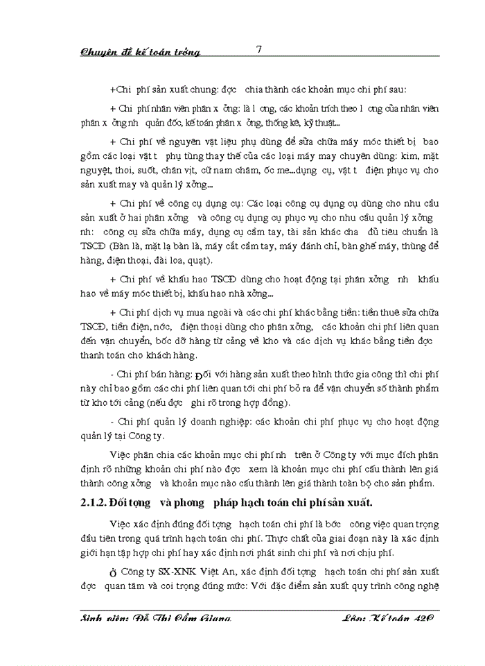 image for page Tổ chức hạch toán Chi phí sản xuất và tính Giá thành sản phẩm