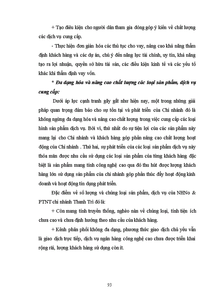 image for page Thực trạng và Một số Giải pháp nâng cao chất lượng hoạt động tín dụng tại ngân hàng Nông nghiệp và Phát triển Nông thôn huyện Thanh Trỡ