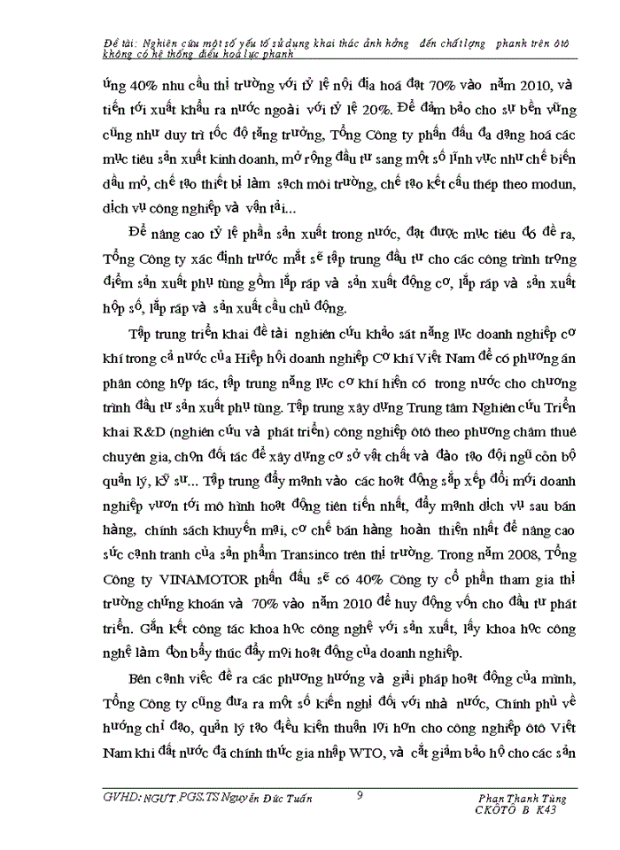 image for page Nghiên cứu Một số yếu tố sử dụng khai thác ảnh hưởng đến chất lượng phanh trên Ô tô không có hệ thống điều hoà lực phanh