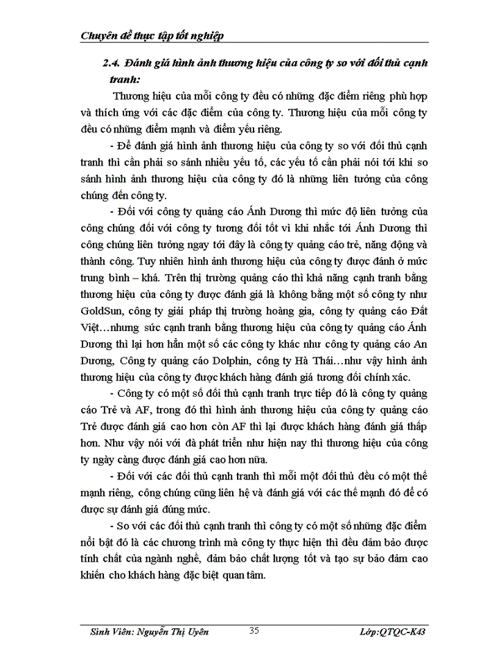 image for page Một số Giải pháp nhằm nâng cao hiệu quả hoạt động Xây dựng thương hiệu của Công ty Trách nhiệm Hữu hạn Tiếp Thị và Truyền Thông Ánh Dương Quang trên thị trường nội địa