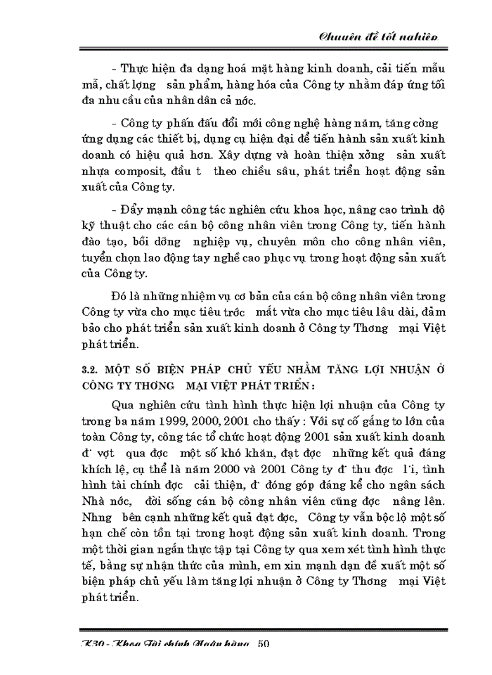 image for page Một số biện pháp nhằm nâng cao lợi nhuận ở Công ty Thương mại Việt Phát Triển