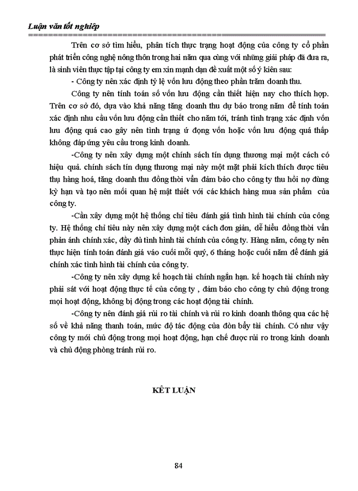 image for page Lợi nhuận và các Giải pháp góp phần tăng lợi nhuận tại Công ty cổ phần phát triển công nghệ nông thôn