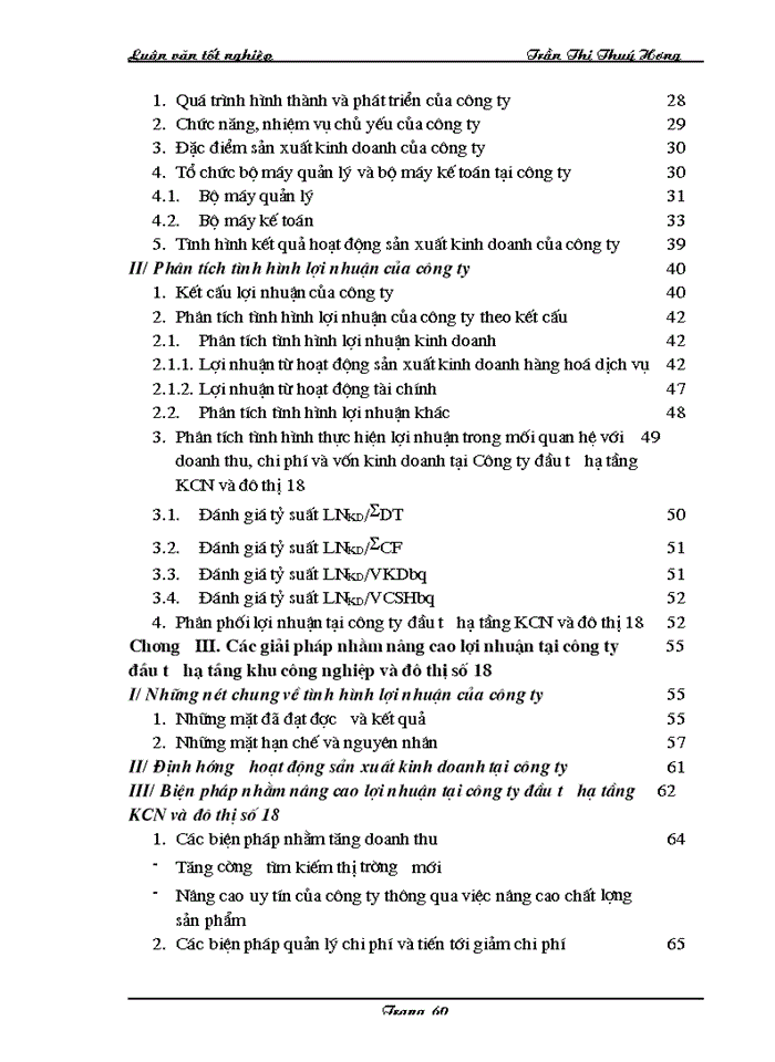 image for page Một số Giải pháp nâng cao lợi nhuận tại Công ty đầu tư hạ tầng khu Công nghiệp và đô thị số 18