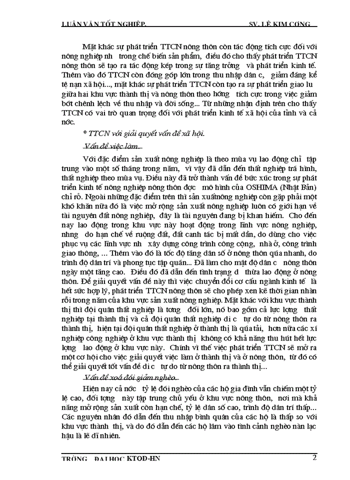 image for page Phương hướng phát triển tiểu thủ Công nghiệp TTCN Tỉnh Hà Tây trong giai đoạn 2001-2005