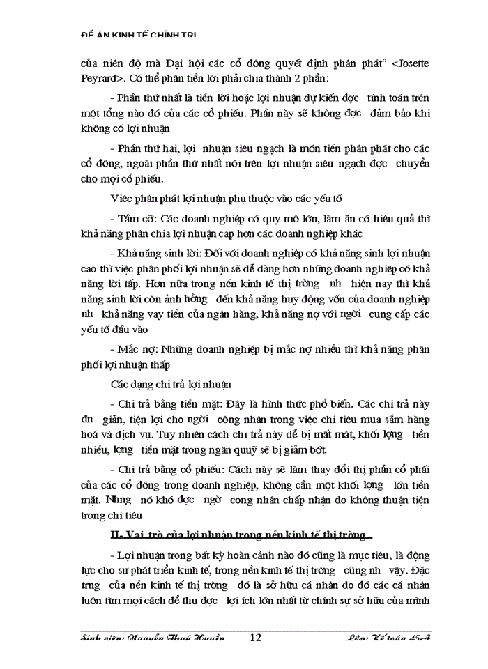 image for page Lợi nhuận trong nền Kinh tế Thị trường