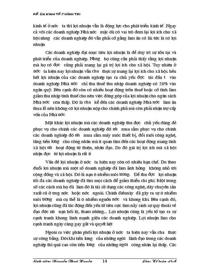 image for page Lợi nhuận trong nền Kinh tế Thị trường