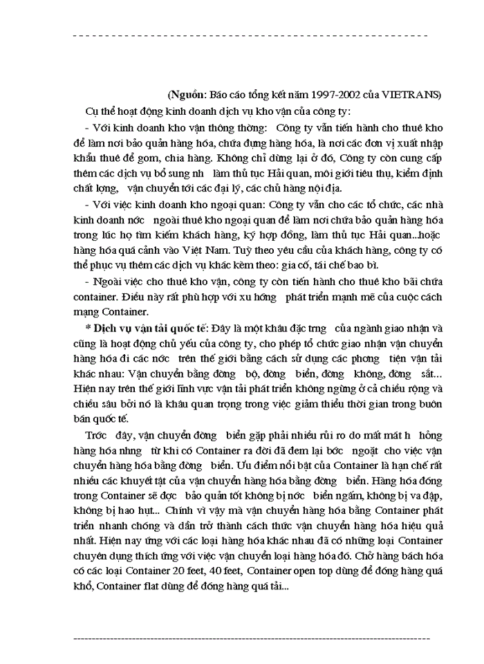 image for page Thực tế việc ký kết các hợp đồng vận chuyển Hàng hóa bằng đường biển tại Công ty giao nhận kho vận ngoại thương vietrans