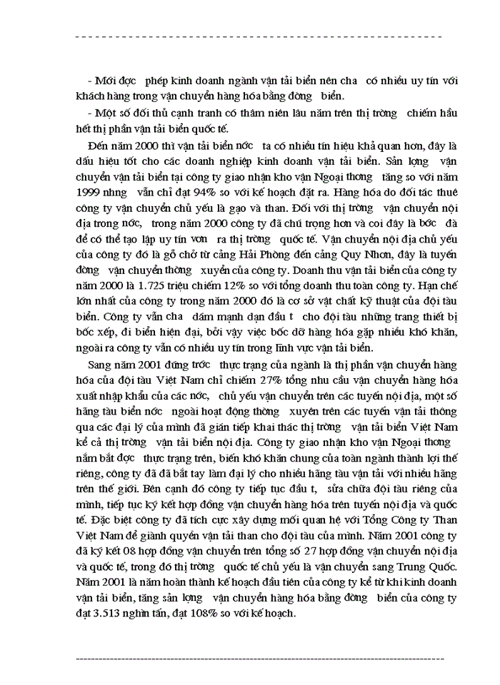 image for page Thực tế việc ký kết các hợp đồng vận chuyển Hàng hóa bằng đường biển tại Công ty giao nhận kho vận ngoại thương vietrans