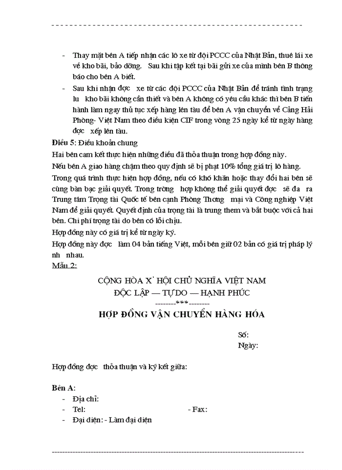 image for page Thực tế việc ký kết các hợp đồng vận chuyển Hàng hóa bằng đường biển tại Công ty giao nhận kho vận ngoại thương vietrans