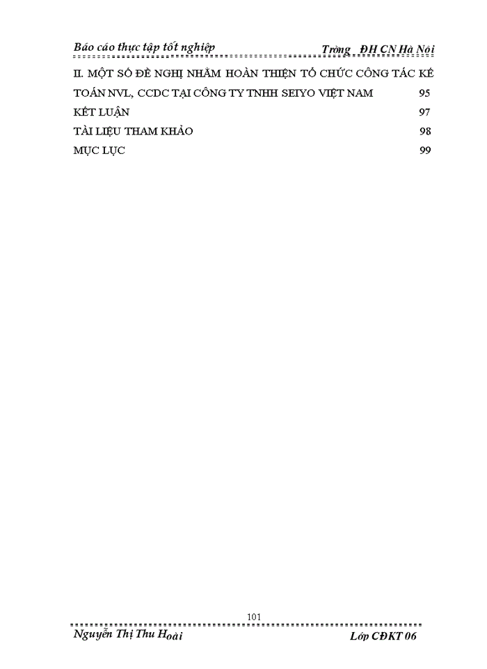 image for page Tổ chức công tác Hạch toán Kế toán Nguyên vật liệu Công cụ dụng cụ tại Công ty Trách nhiệm Hữu hạn Seiyo Việt Nam