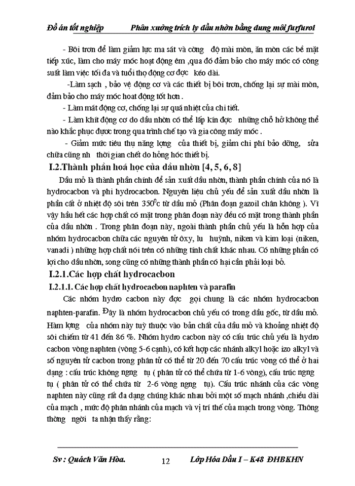 image for page Thiết kế phân xưởng trích ly sản xuất dầu nhờn bằng dung môi furfurol năng suất 450 000 tấn năm
