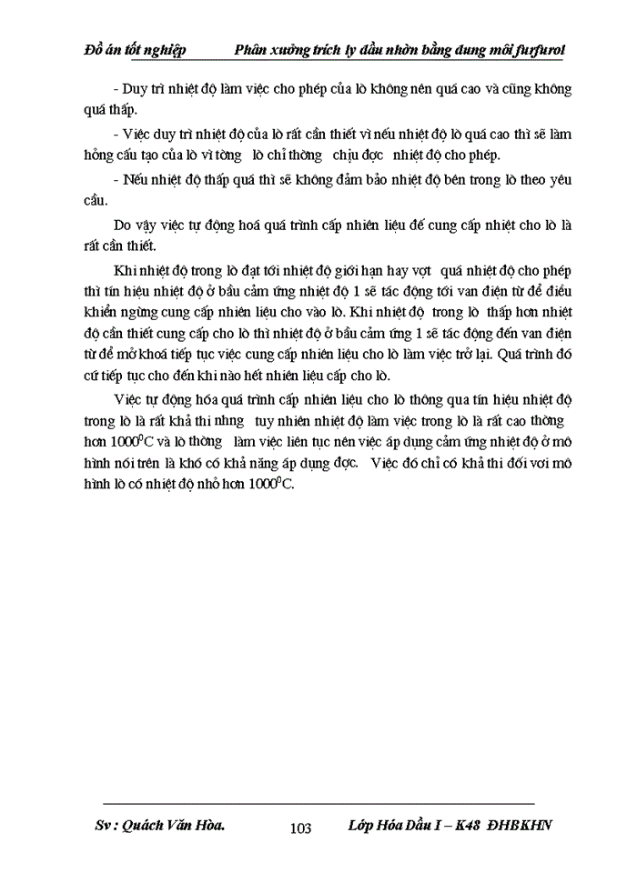 image for page Thiết kế phân xưởng trích ly sản xuất dầu nhờn bằng dung môi furfurol năng suất 450 000 tấn năm