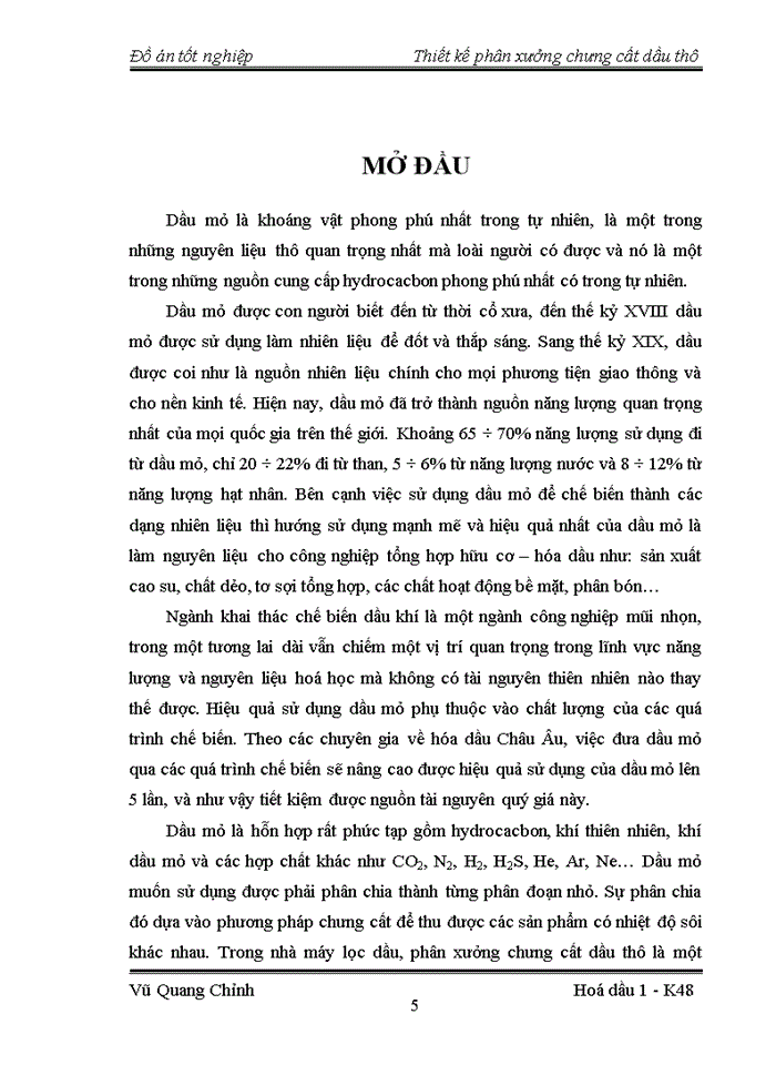 image for page Thiết kế phân xưởng chưng cất dầu thô