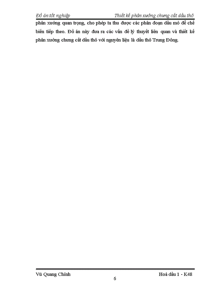 image for page Thiết kế phân xưởng chưng cất dầu thô