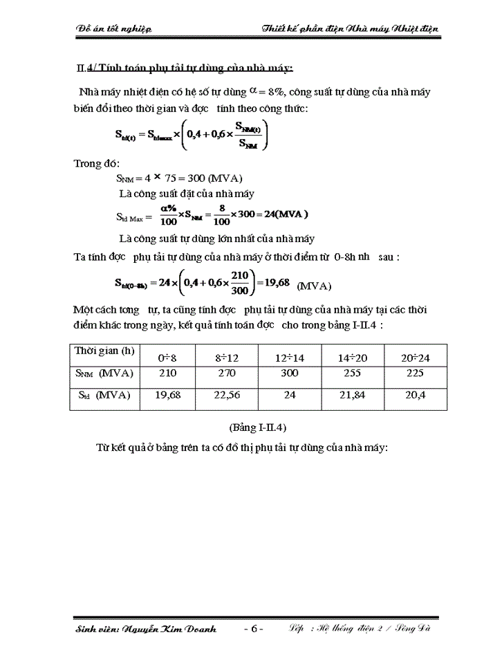 Đồ án tốt nghiệp Thiết kế phần Điện Nhà máy Nhiệt Điện