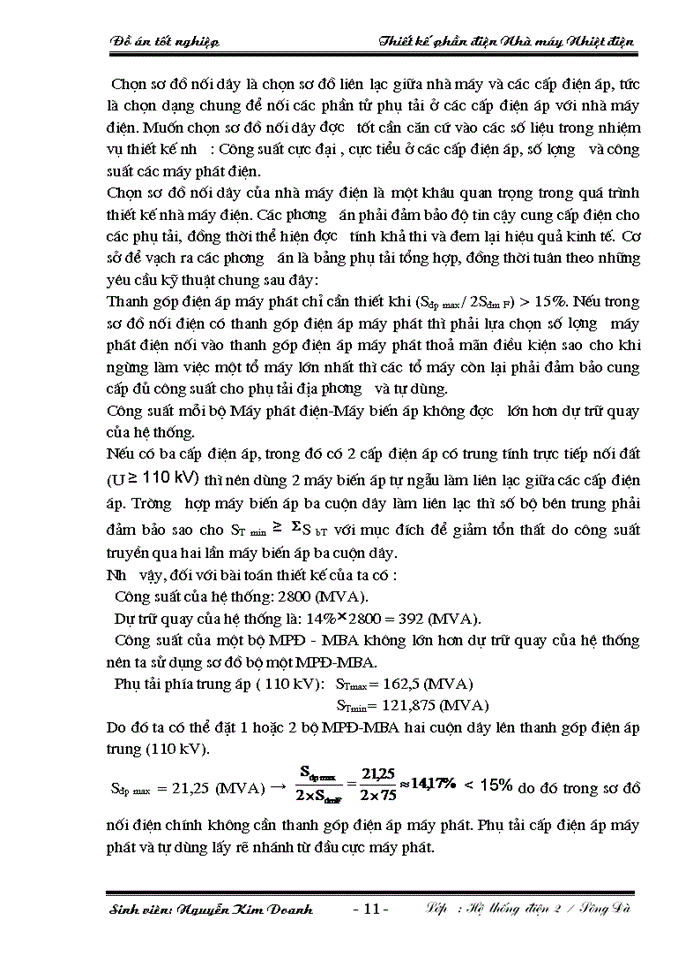 image for page Đồ án tốt nghiệp Thiết kế phần Điện Nhà máy Nhiệt Điện