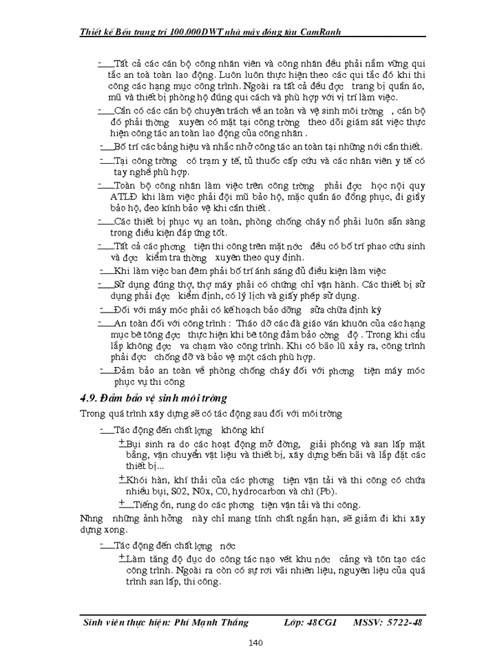 image for page Thiết kế Bến trang trí 100 000DWT nhà máy đóng tàu CamRanh