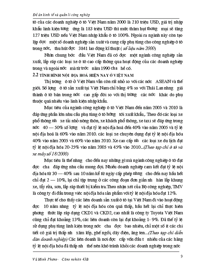 image for page Tăng tỉ lệ nội địa hóa nhằm nâng cao sức cạnh tranh của ngành Công nghiệp Ô tô ở Việt Nam