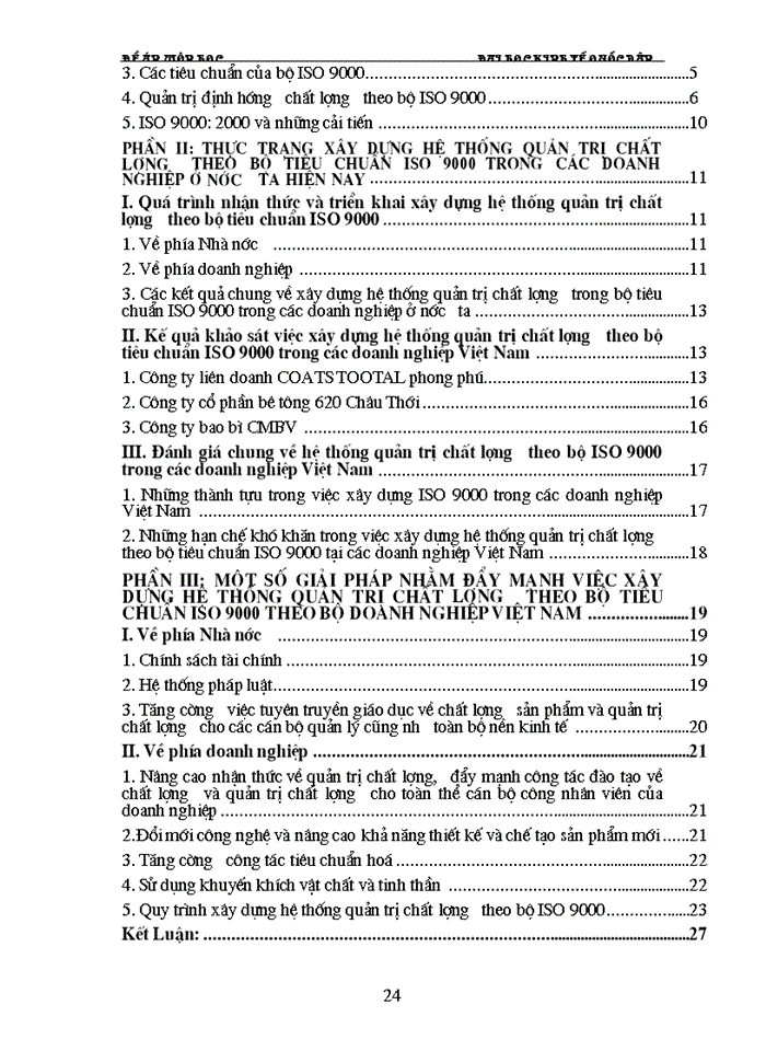 image for page Hệ thống quản trị chất lượngtheo bộ tiêu chuẩn ISO-9000 và việc áp dụng nó vào các doanh nghiệp Việt Nam