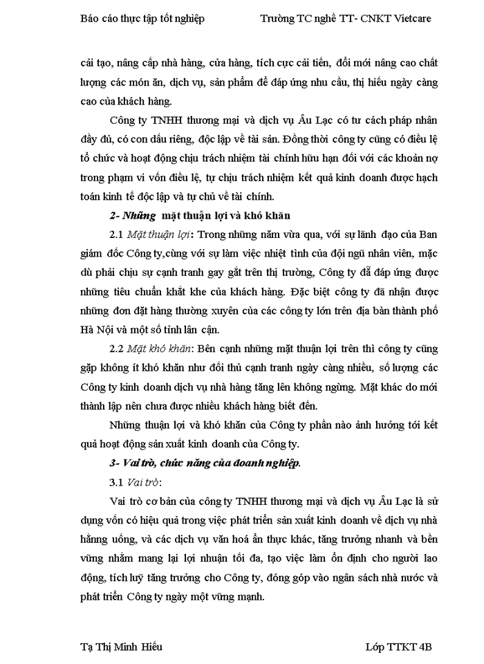 image for page Báo cáo thực tập tốt nghiệp tại Công ty Trách nhiệm Hữu hạn Thương mại và dịch vụ Âu Lạc
