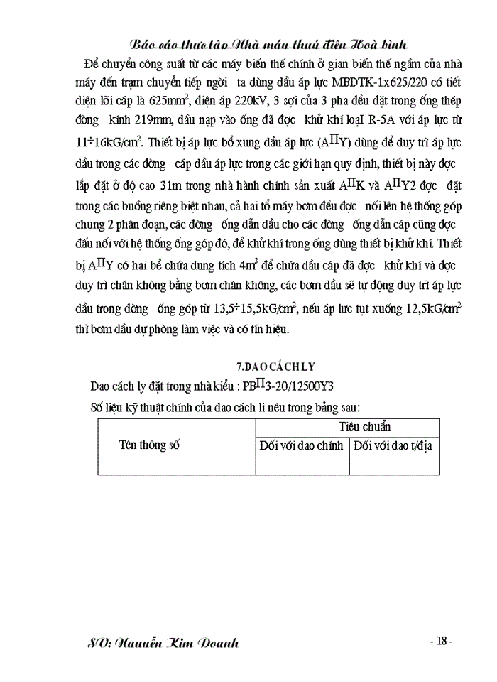 image for page Báo cáo Tại tại Nhà máy thuỷ Điện Hoà bình