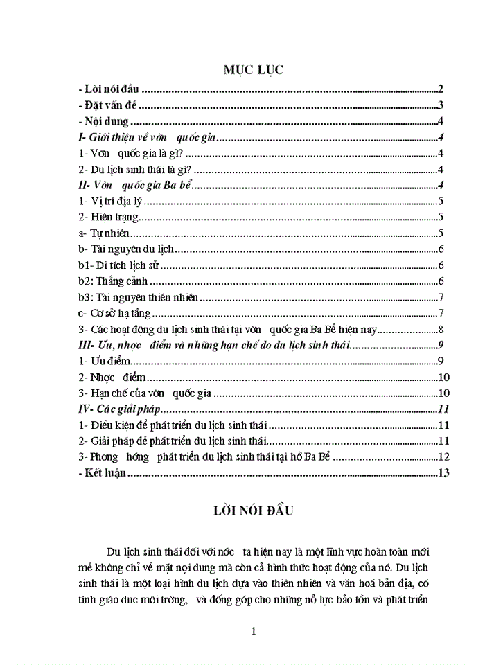 image for page Ưu nhược điểm và những hạn chế do du lịch sinh thái