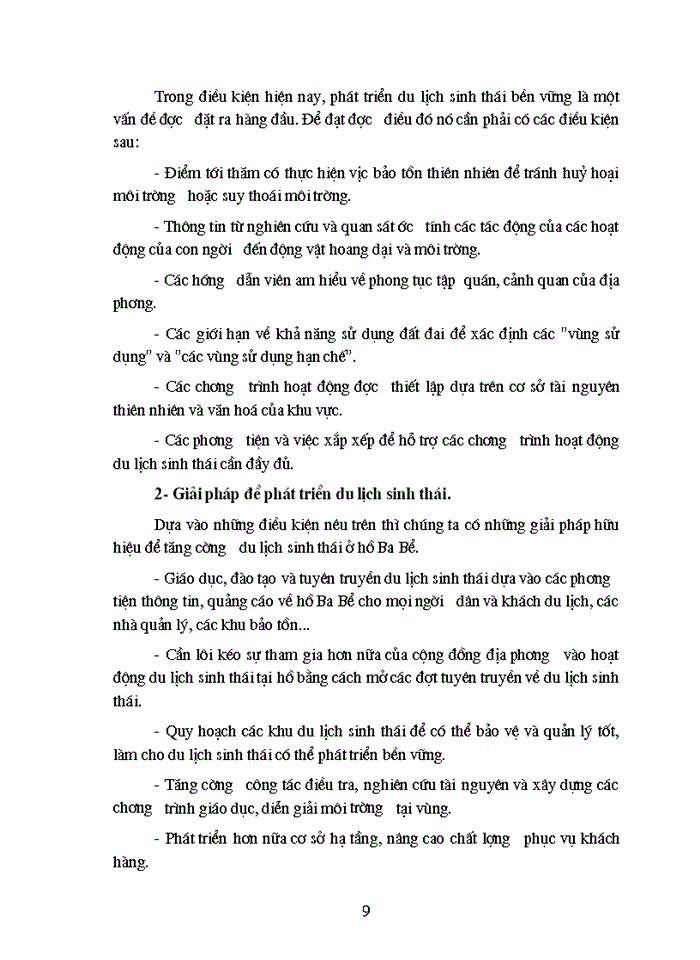 image for page Ưu nhược điểm và những hạn chế do du lịch sinh thái