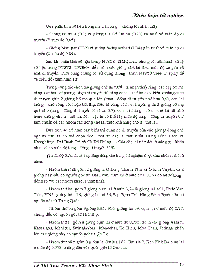 image for page Nghiên cứu đa dạng di truyền các giống dòng chè thu thập ở Việt Nam