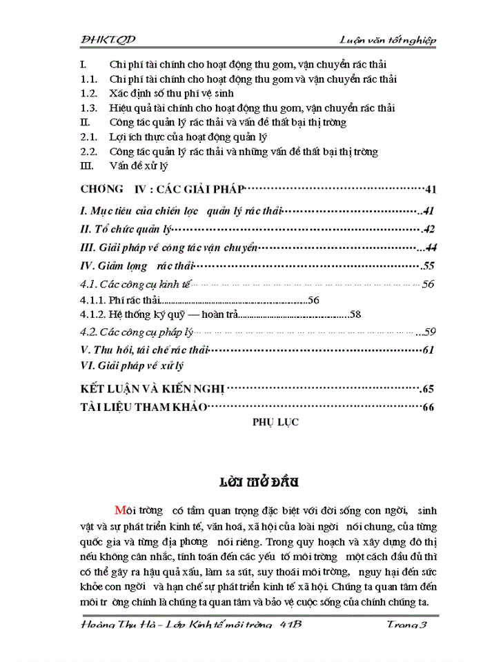 Bước đầu nghiên cứu công tác quản lý rác thải đô thị thành phố Hà Nội trên quan điểm kinh tế môi trường hướng tới phát triển bền vững