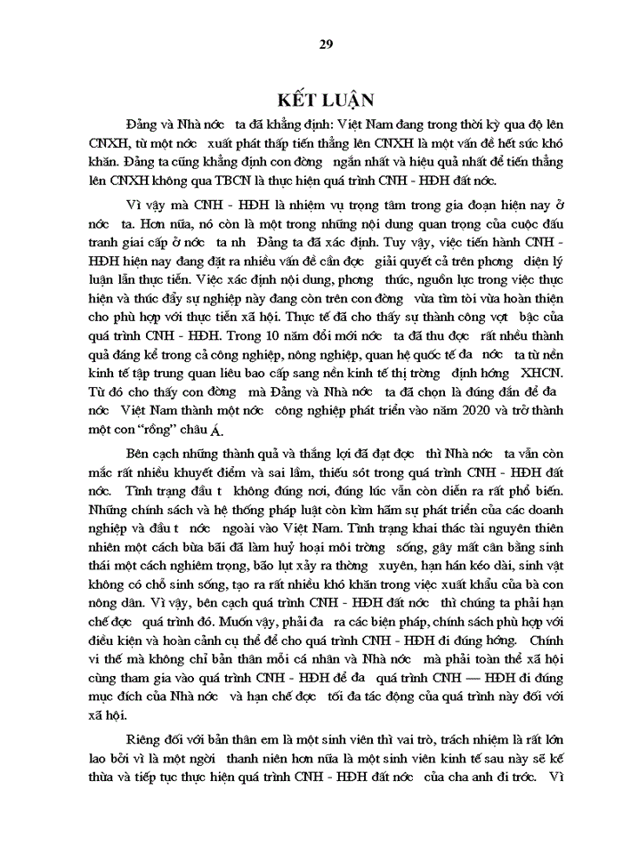 image for page Thực trạng về vai trò của nhà nước đối với quá trình Công nghiệp hóa - Hiện đại hóa đất nước trong thời kỳ qua và những biện pháp làm tăng vai trò của nhà nước trong thời kỳ