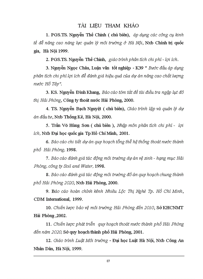 image for page Bước đầu nghiên cứu phương pháp đánh giá hiệu quả kinh tế Xã hội của dự án quy hoạch tổng thể hệ thống thoát nước thành phố Hải Phòng