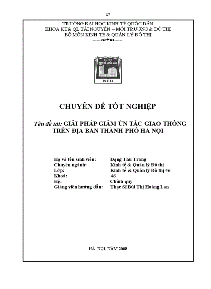 image for page Giải pháp giảm ùn tắc giao thông đô thị trên địa bàn Thành phố Hà Nội