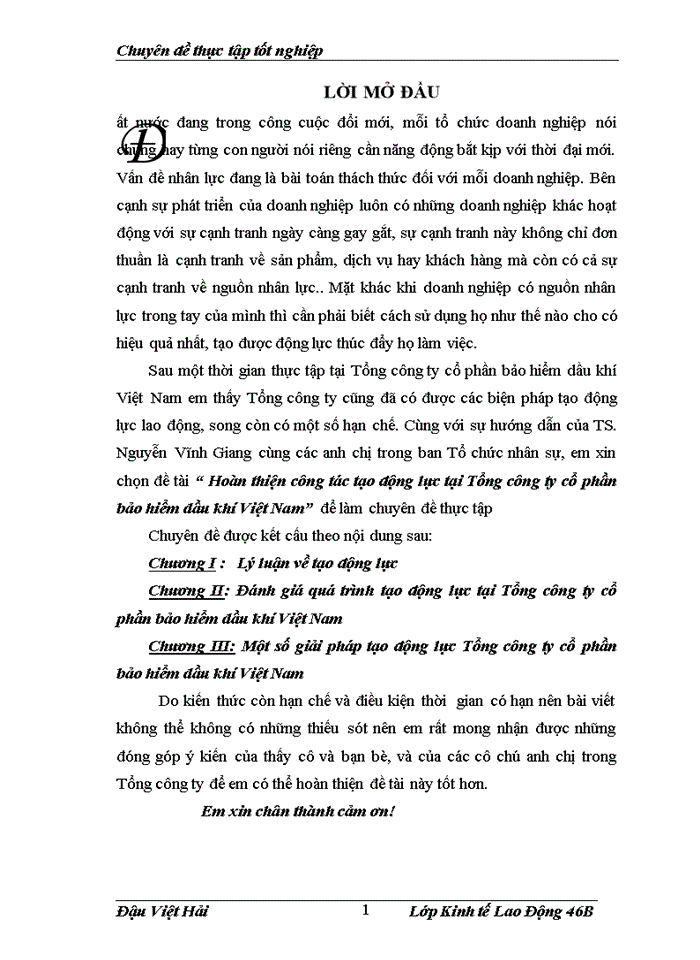 image for page Hoàn thiện công tác tạo động lực tại Tổng Công ty cổ phần Bảo hiểm Dầu khí Việt Nam