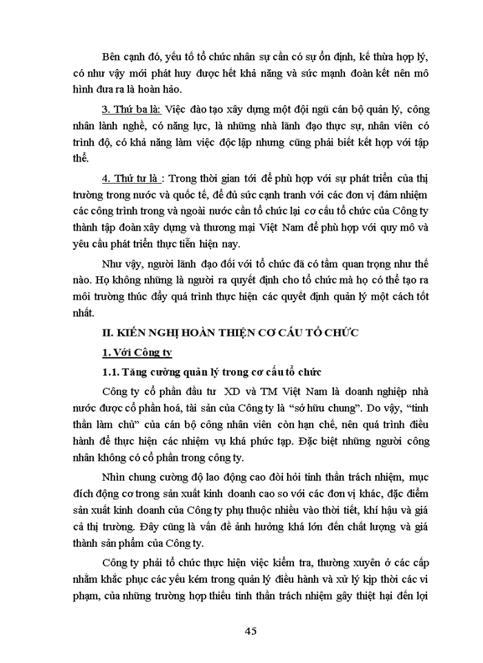 image for page Hoàn thiện cơ cấu tổ chức tại Công ty cổ phần đầu tư Xây dựng và Thương mại Việt Nam