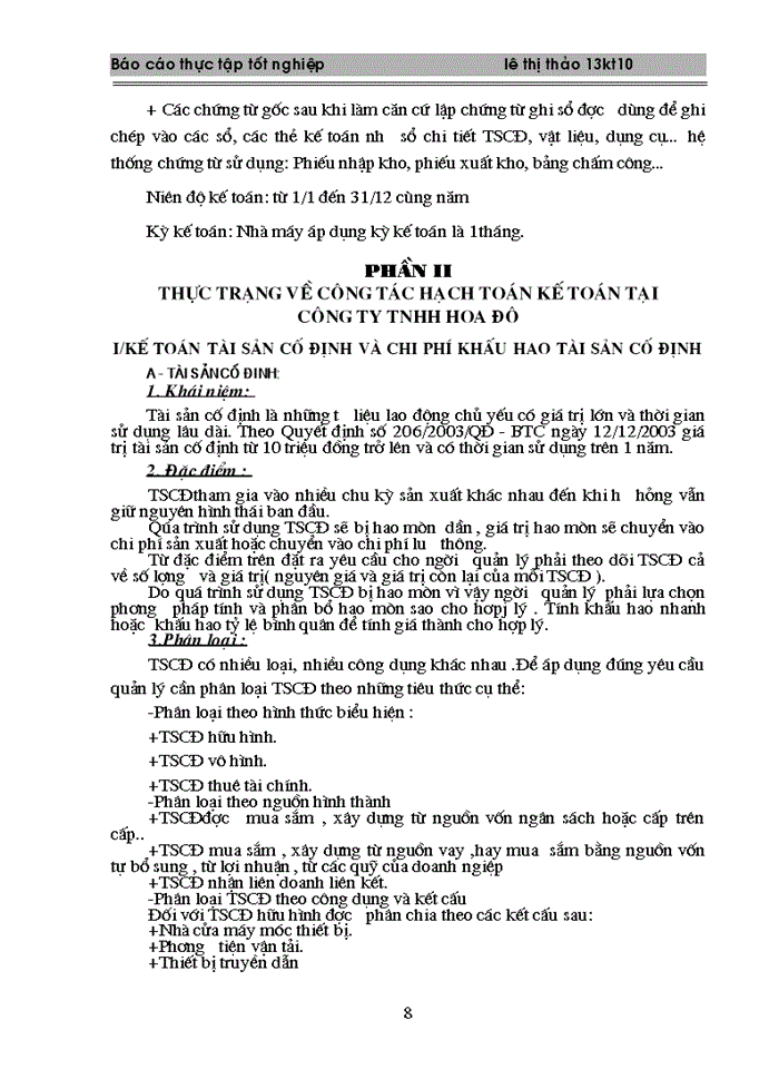 image for page Thực trạng công tác hạch toán Kế toán tại Công ty Trách nhiệm Hữu hạn Hoa Đô