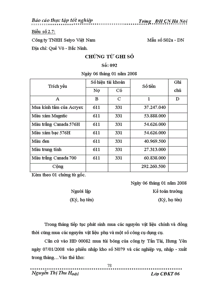 image for page Tổ chức công tác Hạch toán Kế toán Nguyên vật liệu Công cụ dụng cụ tại Công ty Trách nhiệm Hữu hạn Seiyo Việt Nam