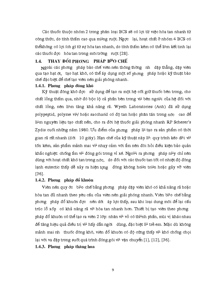 image for page Nghiên cứu bμo chế viên nén cefadroxil Giải phóng nhanh bằng phương pháp dập viên qua tạo hạt ướt
