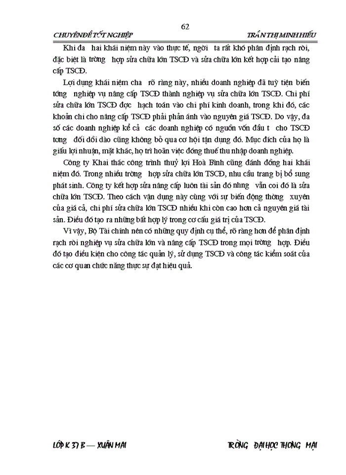 image for page Vận dụng chuẩn mực Kế toán Việt Nam vào việc hoàn thiện công tác Kế toán Tài sản cố định tại công ty khai thác công trình thuỷ lợi Hòa Bình
