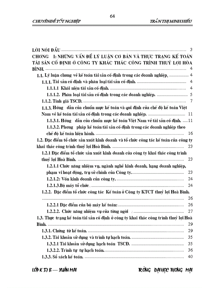 image for page Vận dụng chuẩn mực Kế toán Việt Nam vào việc hoàn thiện công tác Kế toán Tài sản cố định tại công ty khai thác công trình thuỷ lợi Hòa Bình