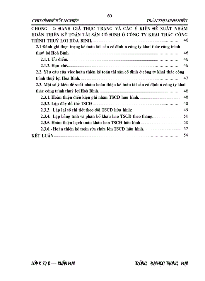 image for page Vận dụng chuẩn mực Kế toán Việt Nam vào việc hoàn thiện công tác Kế toán Tài sản cố định tại công ty khai thác công trình thuỷ lợi Hòa Bình