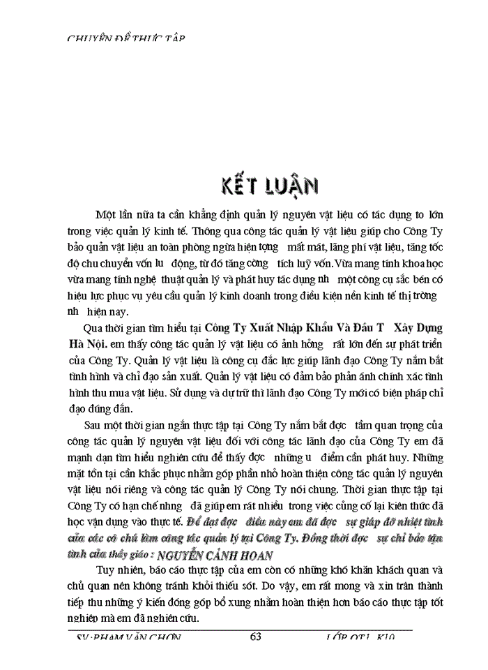 image for page Một số biện pháp nâng cao công tác quản lý Nguyên vật liệu ở Công ty Xuất nhập khẩu Và Đầu Tư Xây dựng Hà Nội