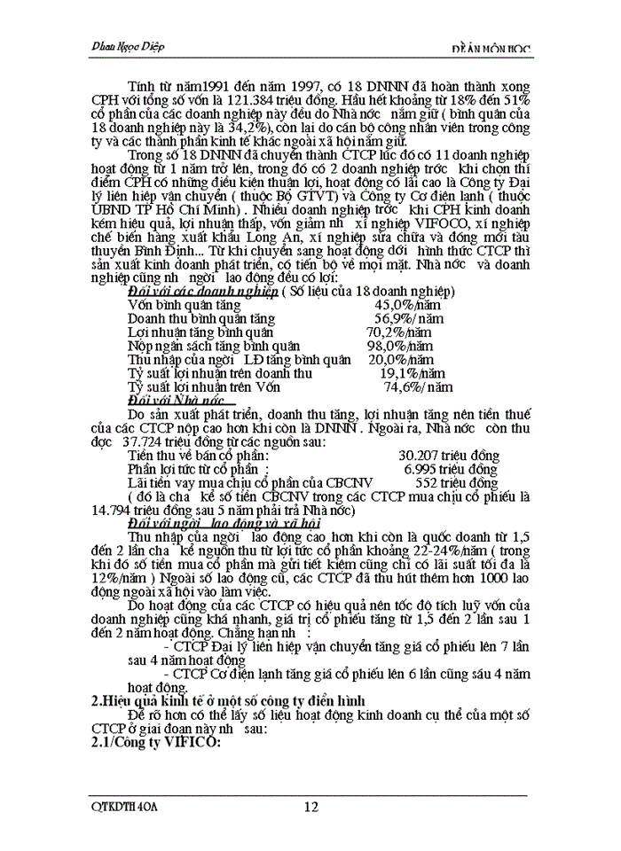 image for page Đánh giá hiệu quả Kinh doanh ở các Doanh nghiệp Nhà Nước sau khi chuyển thành các Công ty Cổ phần